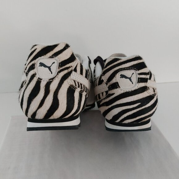 Puma Sneakers 8 Arizona Speedcat Zebra Stripes Black White Retro Pony Hair NEW - Picture 6 of 10